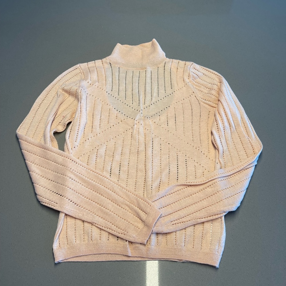 ASOS Beige tan turtleneck neck size US 0 - Picture 2 of 12